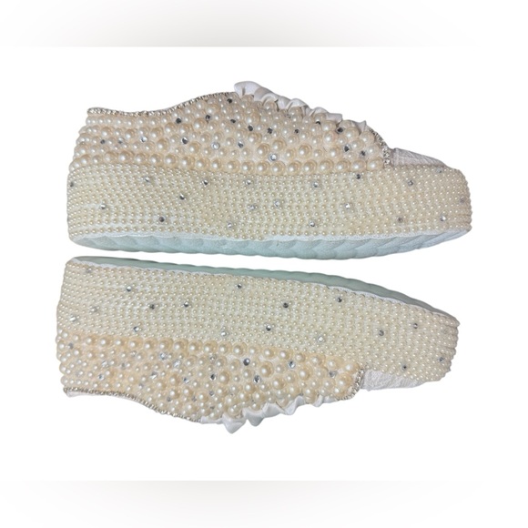 Stilo Cream Textured Espadrilles with Shimmery Finish|Made in Turkey. - Picture 12 of 12